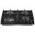 Gorenje GTW641EB black 4-burner gas cooktop with cast iron grates