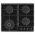 Top view of Gorenje GTW641EB black gas cooktop with four burners