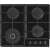 Gorenje GTW641EB gas hob, black, front view
