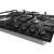 Gorenje GTW641EB gas hob, black, angled view