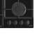 Gorenje GTW641EB gas hob, black, close-up of control knobs