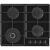 Vedere de sus a plitei pe gaz negre Gorenje GTW641EB
