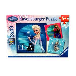Ravensburger Disney Frozen 3 x 49 puzzli pudełko, z Elsą, Anną i Olafem - Ravensburger Puzzle