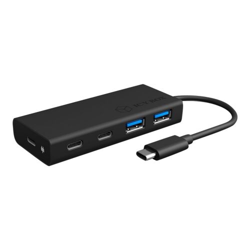 ICY BOX IB-HUB1426-CPD USB 3.2 Gen 1 (3.1 Gen 1) Type-C 5000 Mbit/s Čierna (IB-HUB1426-CPD)