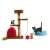 Schleich Farm World Cat Play Set with Figures, including a cat tree, scratching post, bed, food bowl, and yarn ball