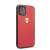 Ferrari On Track IP 11 Pro PU gumitok - Piros, red leather phone case with carbon fiber design and Ferrari logo