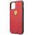Red Ferrari On Track IP 11 Pro PU gumitok phone case with carbon fiber design