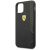 Черен калъф за телефон Ferrari Scuderia iPhone 11 Pro с детайли от въглеродни влакна и лого на Ferrari
