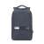 RivaCase Prater 15.6 inch laptop backpack, dark gray, front view with phone pocket