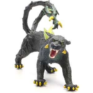 Schleich Shadow Panther figure, a black panther with green and yellow spines and vine-like tails - Figure