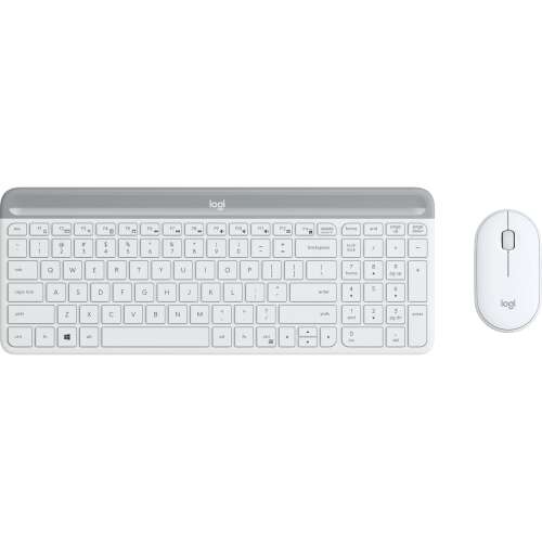 Logitech MK470 Slim Wireless Keyboard and Mouse Combo, White