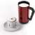 Bialetti MKF02 red electric milk frother making cappuccino