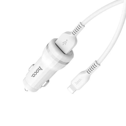 HOCO Z27 Dupla USB Autós Töltő Lightning Kábellel
