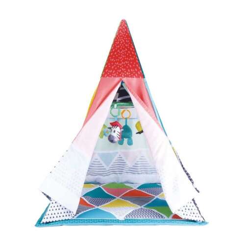 Meying 3-türiges buntes Spielzelt mit Rassel, Baby-Spielzelt, Baby-Spielhaus, Kleinkind-Spielzelt, Indoor-Spielzelt, Outdoor-Spielzelt