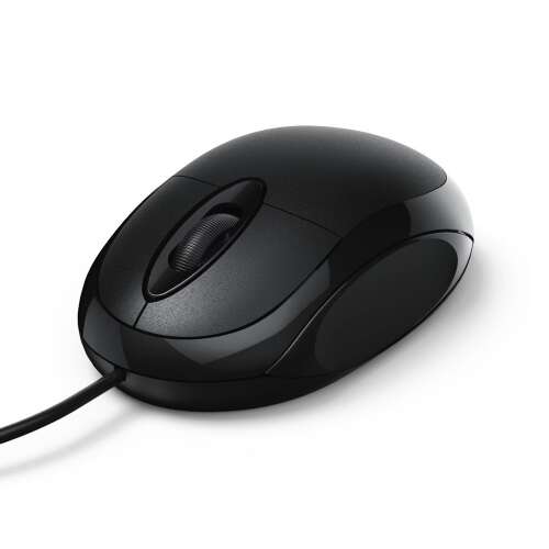 Hama MC-100 Wired Mouse - Black, 3 button, 1000 dpi, optical, USB