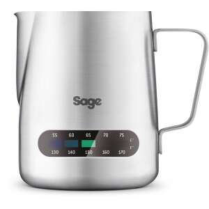 Sage BES003 milk frothing pitcher with thermometer, stainless steel, 480ml - Milk frothing pitcher