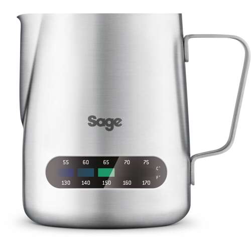 Sage BES003 milk frothing pitcher with thermometer, stainless steel, 480ml