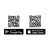 Ledvance Smart+ alkalmazás letöltési QR kódok iOS-re és Androidra