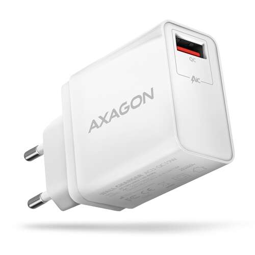 Axagon ACU-QC19W Quick Charge 3.0 USB hálózati töltő, fehér