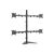 Equip 650127 monitor desk stand for 4 monitors, white background