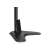 Equip 650127 4-monitor desk stand, black, showing the base with a phone holder