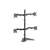 Equip 650127 4-monitor desk stand, black, for 17-32 inch screens