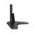 Equip 650127 4-monitor desk stand, black, showing the base with a phone holder