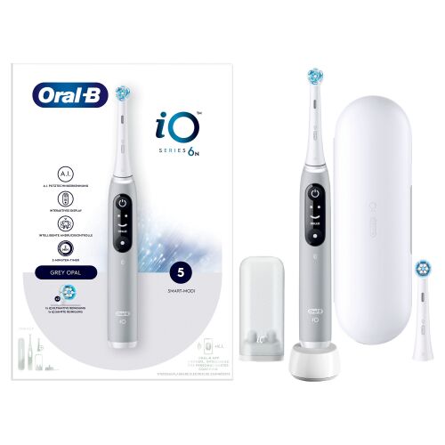 Oral-B iO Series 6 Elektrická zubná kefka - Sivá (6 GREY OPAL JAS22)