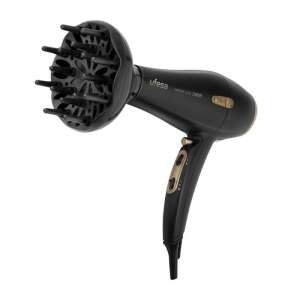 Ufesa SC8450 Velvet Pro hair dryer with diffuser attachment, black and gold - Hair dryer