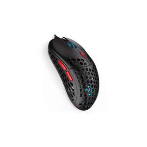 Endorfy LIX Plus wired gaming mouse, black, honeycomb design, RGB lighting - Mouse