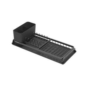 Brabantia SinkSide Geschirr-Abtropfgestell, dunkelgrau, mit Besteckhalter - Abtropfgestell