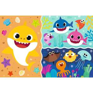 Trefl Super Giant Baby Shark 15-teiliges doppelseitiges Puzzle mit Baby Shark und seinen Freunden - Puzzle & Rätsel