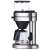 Severin KA 5762 Cafe Caprice coffee maker, side view, stainless steel, with glass carafe