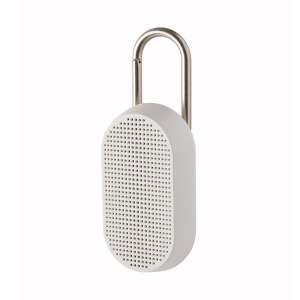 Lexon Mino T portable Bluetooth speaker with carabiner, white - Bluetooth Speaker