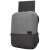 Targus Sagano Commuter 16-inch Laptop Backpack - Grey, front view with laptop
