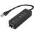 Techly IDATA USB-ETGIGA-3U2 USB 3.0 Hub with Gigabit Ethernet Adapter, 3 Port