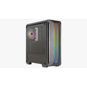 Obudowa komputera AeroCool Skyline ARGB V1, czarna, Mid Tower, boczny panel ze szkła hartowanego, podświetlenie RGB - Aerocool Pokój komputerowy