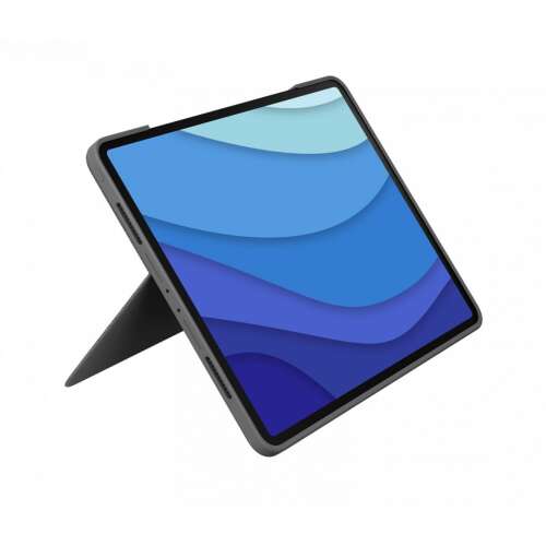 Logitech Combo Touch Husa cu tastatură pentru iPad Pro de 12,9 inci, Gri (US)