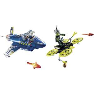 Playmobil City Action Police Jet and Drone Chase Playset - Creative & Building Toy