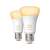 2 db Philips Hue White Ambiance intelligens LED izzó, E27, 8W, 1100lm, 6500K, állítható fehér