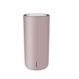 Stelton To Go Click 400ml termosz, rózsaszín, rozsdamentes acél és műanyag, utazási bögre, melegen tartja az italokat, könnyen nyitható és zárható - Stelton