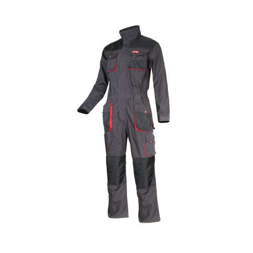Lahti Pro L4150352 munkavédelmi overál, L méret, szürke/piros