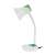 Esperanza Polaris E27 desk lamp, white and green, side view