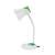 Esperanza Polaris E27 desk lamp, white and green, side view