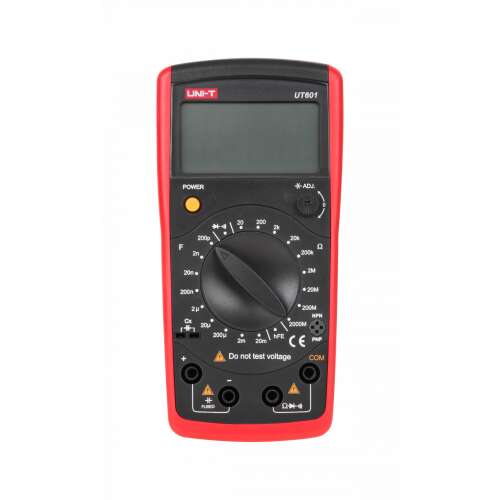 Multimetru digital Uni-T UT601, roșu și negru, vedere din față