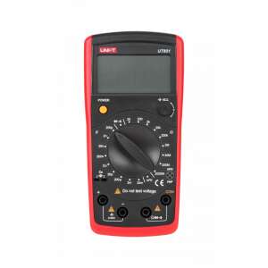 Uni-T UT601 cyfrowy multimetr, czerwony i czarny, widok z przodu - Uni-T