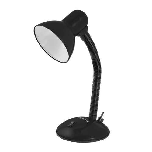 Esperanza Arcturus E27 black desk lamp with flexible arm