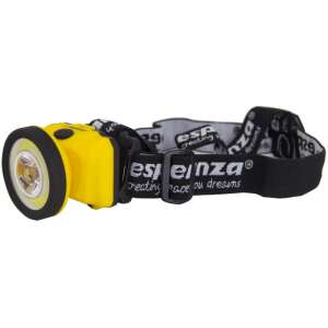 Čelová lampa Esperanza Pyxidis LED, žltá a čierna - Lampy&osvetlenie
