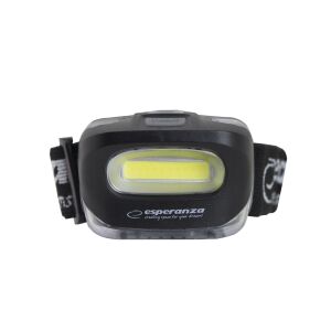 Esperanza Lynx LED Headlamp, black, front view - Flashlight & Headlamp