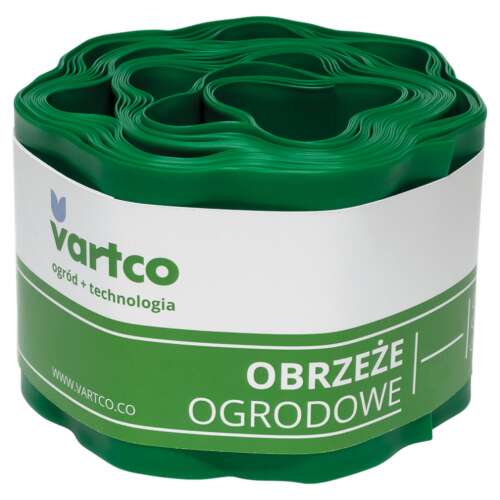Vartco zöld hullámos kerti gyepszegély, 15cm x 9m tekercs - Ágyásszegély